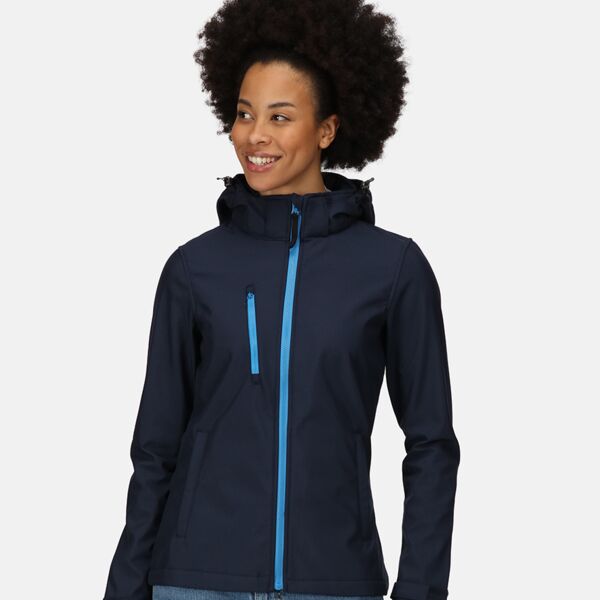 Regatta Ladies Venturer Three Layer Hooded Soft Shell Jacket Thumbnail